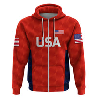 Custom United States National CrickeHoodie Team USA Cricket Red LT8 - Wonder Print Shop