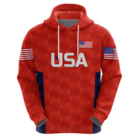 Custom United States National CrickeHoodie Team USA Cricket Red LT8 - Wonder Print Shop