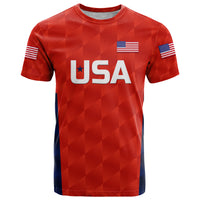 Custom United States National Cricket T Shirt Team USA Cricket Red LT8 - Wonder Print Shop