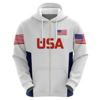 Custom United States National CrickeHoodie Team USA Cricket White LT8 - Wonder Print Shop