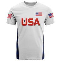 Custom United States National Cricket T Shirt Team USA Cricket White LT8 - Wonder Print Shop
