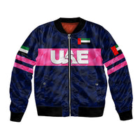 (Custom Personalised) United Arab Emirates UAE Cricket Bomber Jacket Falcon Unique - Navy LT8 - Wonder Print Shop