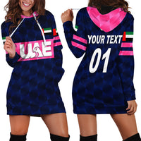 (Custom Personalised) United Arab Emirates UAE Cricket Hoodie Dress Falcon Unique - Navy LT8 - Wonder Print Shop