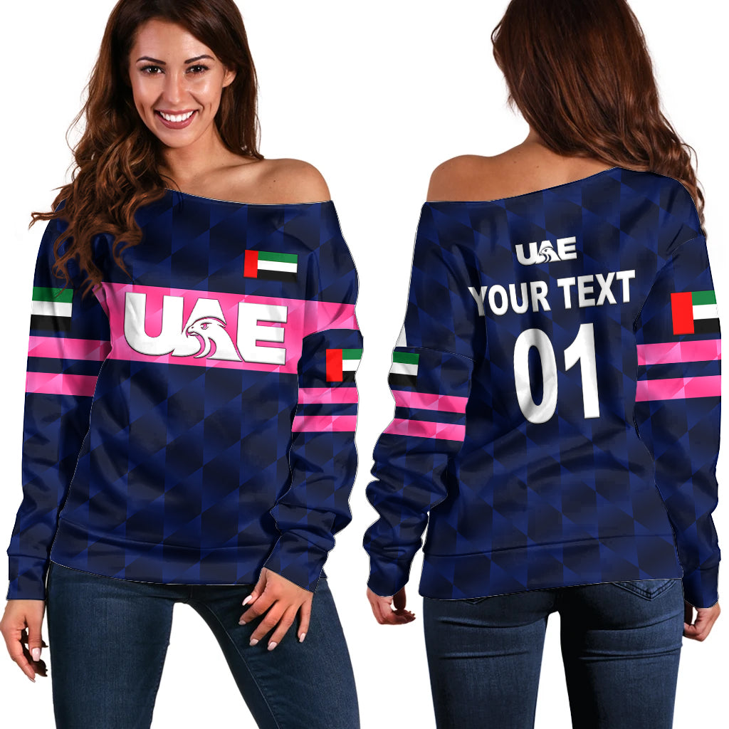 custom-personalised-united-arab-emirates-uae-cricket-off-shoulder-sweater-falcon-unique-navy