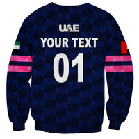 (Custom Personalised) United Arab Emirates UAE Cricket Sweatshirt Falcon Unique - Navy LT8 - Wonder Print Shop