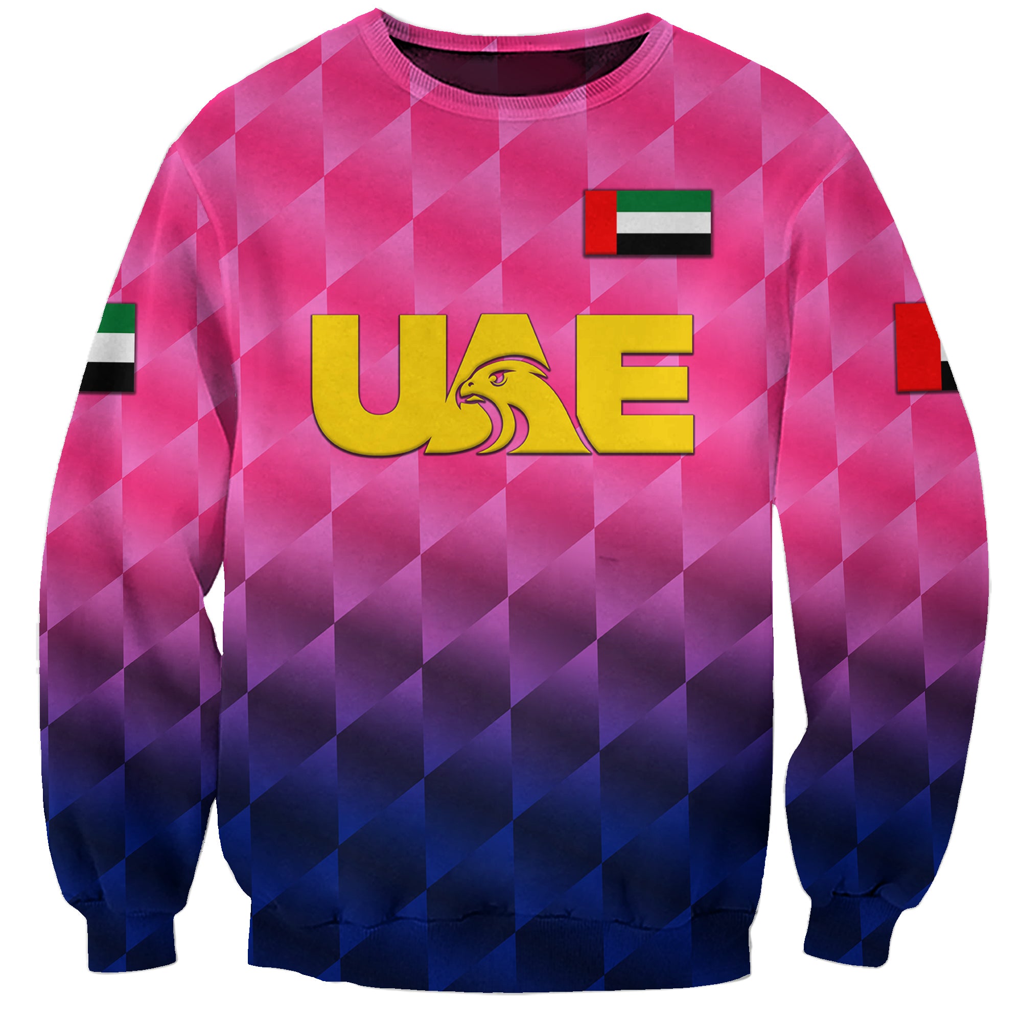 custom-personalised-united-arab-emirates-uae-cricket-sweatshirt-falcon-unique-pink