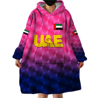 (Custom Personalised) United Arab Emirates UAE Cricket Wearable Blanket Hoodie Falcon Unique - Pink LT8 - Wonder Print Shop