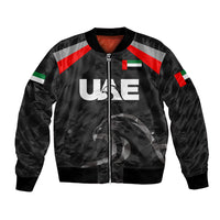 (Custom Personalised) United Arab Emirates UAE Cricket Bomber Jacket Falcon Special - Black LT8 - Wonder Print Shop