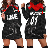 (Custom Personalised) United Arab Emirates UAE Cricket Hoodie Dress Falcon Special - Black LT8 - Wonder Print Shop