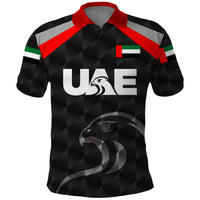 Custom United Arab Emirates UAE Cricket Polo Shirt Falcon Special Black LT8 - Wonder Print Shop