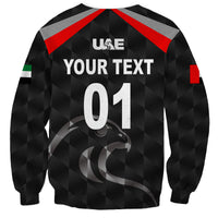 (Custom Personalised) United Arab Emirates UAE Cricket Sweatshirt Falcon Special - Black LT8 - Wonder Print Shop
