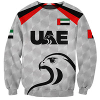 (Custom Personalised) United Arab Emirates UAE Cricket Sweatshirt Falcon Special - Grey LT8 - Wonder Print Shop