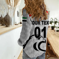 (Custom Personalised) United Arab Emirates UAE Cricket Women Casual Shirt Falcon Special - Grey LT8 - Wonder Print Shop