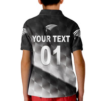 Custom New Zealand Cricket Polo Shirt for Kid Silver Fern Unique Gradient LT8 - Wonder Print Shop