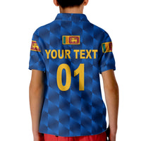 Custom Sri Lanka Cricket Polo Shirt for Kid The Lions Unique Blue LT8 - Wonder Print Shop