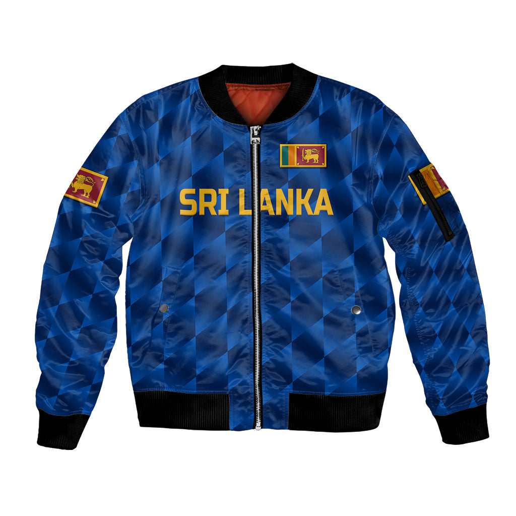 custom-personalised-sri-lanka-cricket-sleeve-zip-bomber-jacket-the-lions-unique-blue