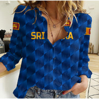 (Custom Personalised) Sri Lanka Cricket Women Casual Shirt The Lions Unique - Blue LT8 - Wonder Print Shop