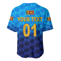 (Custom Personalised) Sri Lanka Cricket Baseball Jersey The Lions Unique - Gradient Blue LT8 - Wonder Print Shop