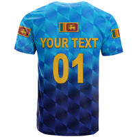 Custom Sri Lanka Cricket T Shirt The Lions Unique Gradient Blue LT8 - Wonder Print Shop
