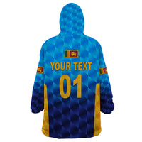 (Custom Personalised) Sri Lanka Cricket Wearable Blanket Hoodie The Lions Unique - Gradient Blue LT8 - Wonder Print Shop