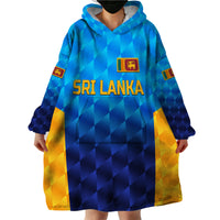 (Custom Personalised) Sri Lanka Cricket Wearable Blanket Hoodie The Lions Unique - Gradient Blue LT8 - Wonder Print Shop
