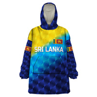 (Custom Personalised) Sri Lanka Cricket Wearable Blanket Hoodie The Lions Special - Gradient Blue LT8 - Wonder Print Shop