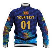 (Custom Personalised) Sri Lanka Cricket Baseball Jacket The Lions Pride Version - Blue LT8 - Wonder Print Shop