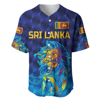 (Custom Personalised) Sri Lanka Cricket Baseball Jersey The Lions Pride Version - Blue LT8 - Wonder Print Shop