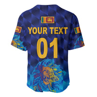 (Custom Personalised) Sri Lanka Cricket Baseball Jersey The Lions Pride Version - Blue LT8 - Wonder Print Shop