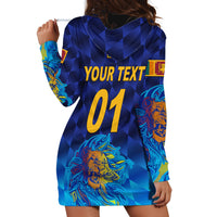 (Custom Personalised) Sri Lanka Cricket Hoodie Dress The Lions Pride Version - Blue LT8 - Wonder Print Shop