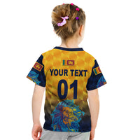 (Custom Personalised) Sri Lanka Cricket Kid T Shirt The Lions Pride Version - Yellow LT8 - Wonder Print Shop