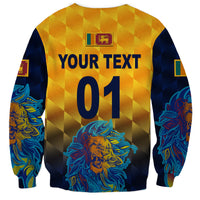 (Custom Personalised) Sri Lanka Cricket Sweatshirt The Lions Pride Version - Yellow LT8 - Wonder Print Shop