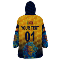 (Custom Personalised) Sri Lanka Cricket Wearable Blanket Hoodie The Lions Pride Version - Yellow LT8 - Wonder Print Shop