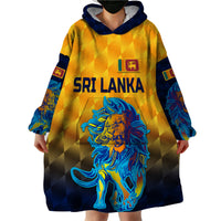 (Custom Personalised) Sri Lanka Cricket Wearable Blanket Hoodie The Lions Pride Version - Yellow LT8 - Wonder Print Shop