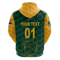 Custom South Africa Proteas CrickeHoodie Simple Green LT8 - Wonder Print Shop