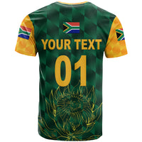 Custom South Africa Proteas Cricket T Shirt Simple Green LT8 - Wonder Print Shop