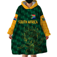 (Custom Personalised) South Africa Proteas Cricket Wearable Blanket Hoodie Simple - Green LT8 - Wonder Print Shop