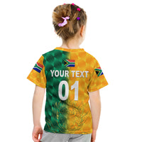(Custom Personalised) South Africa Proteas Cricket Kid T Shirt Simple - Yellow LT8 - Wonder Print Shop