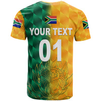 Custom South Africa Proteas Cricket T Shirt Simple Yellow LT8 - Wonder Print Shop