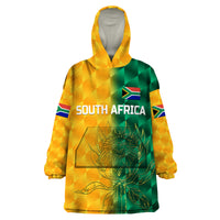 (Custom Personalised) South Africa Proteas Cricket Wearable Blanket Hoodie Simple - Yellow LT8 - Wonder Print Shop