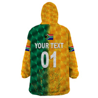 (Custom Personalised) South Africa Proteas Cricket Wearable Blanket Hoodie Simple - Yellow LT8 - Wonder Print Shop