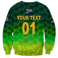 (Custom Personalised) South Africa Proteas Cricket Sweatshirt Simple - Gradient Green LT8 - Wonder Print Shop