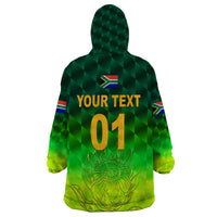 (Custom Personalised) South Africa Proteas Cricket Wearable Blanket Hoodie Simple - Gradient Green LT8 - Wonder Print Shop