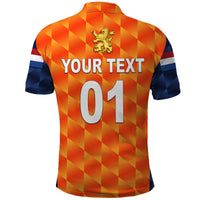 Custom Netherlands Cricket Polo Shirt Dutch Lion Unique Orange LT8 - Wonder Print Shop