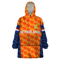 (Custom Personalised) Netherlands Cricket Dutch Lion Wearable Blanket Hoodie Unique Orange LT8 - Wonder Print Shop