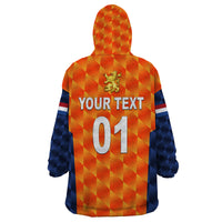 (Custom Personalised) Netherlands Cricket Dutch Lion Wearable Blanket Hoodie Unique Orange LT8 - Wonder Print Shop