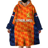(Custom Personalised) Netherlands Cricket Dutch Lion Wearable Blanket Hoodie Unique Orange LT8 - Wonder Print Shop