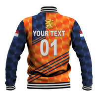 (Custom Personalised) Netherlands Cricket Dutch Lion Baseball Jacket Special Orange LT8 - Wonder Print Shop