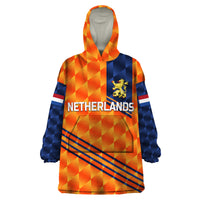 (Custom Personalised) Netherlands Cricket Dutch Lion Wearable Blanket Hoodie Special Orange LT8 - Wonder Print Shop