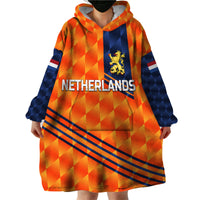 (Custom Personalised) Netherlands Cricket Dutch Lion Wearable Blanket Hoodie Special Orange LT8 - Wonder Print Shop